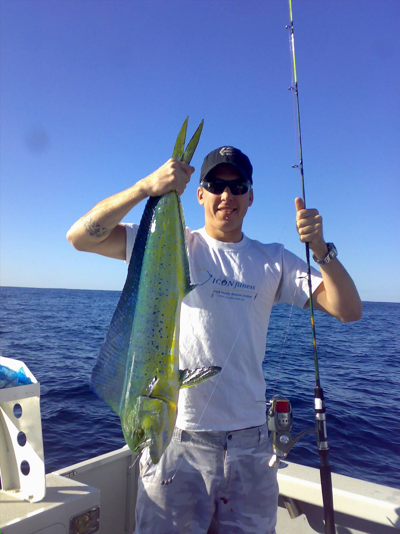 a mahi i caught with me herring stick