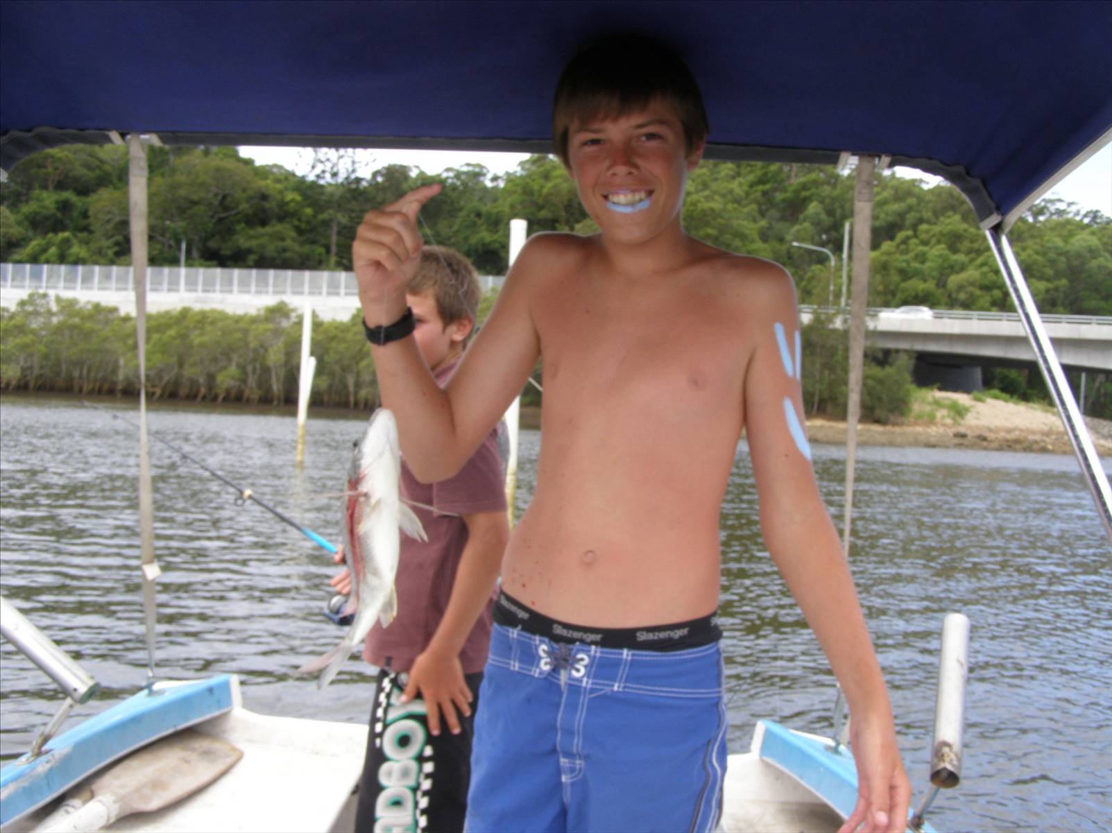 out in my boat