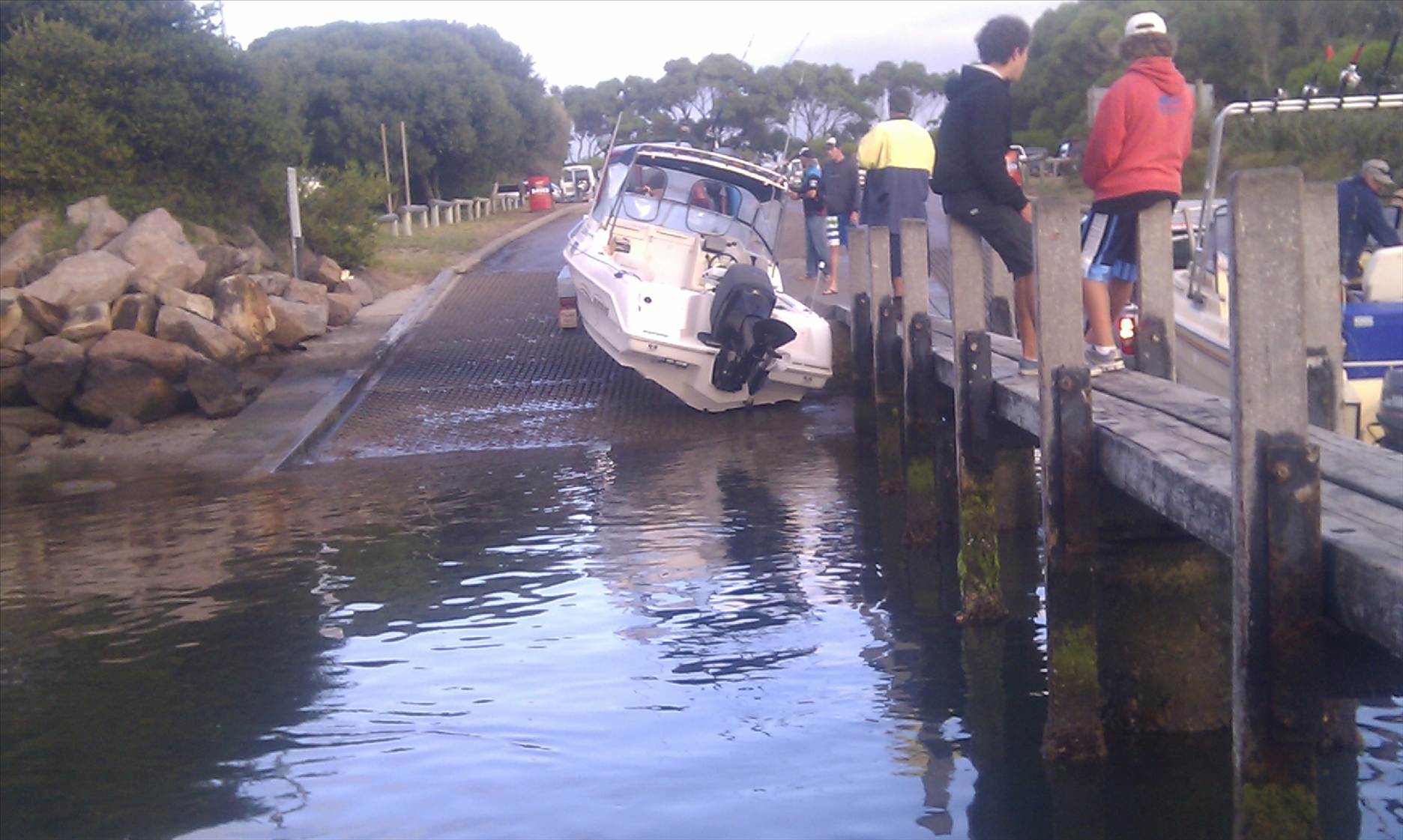 never diconnect your boat before the water!