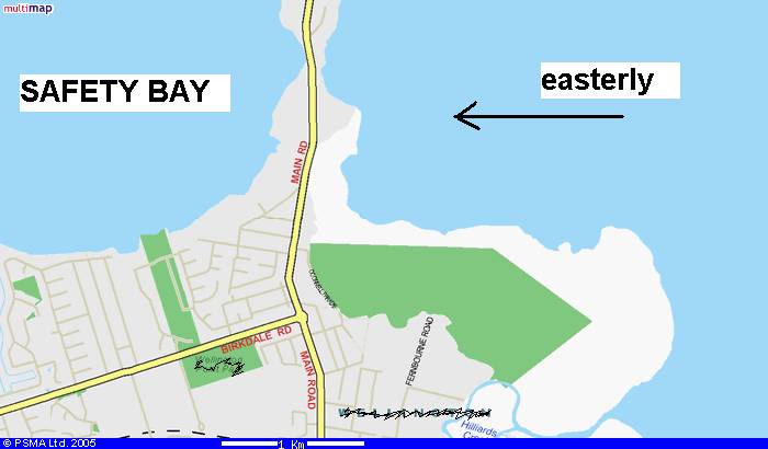 Map of Safety bay