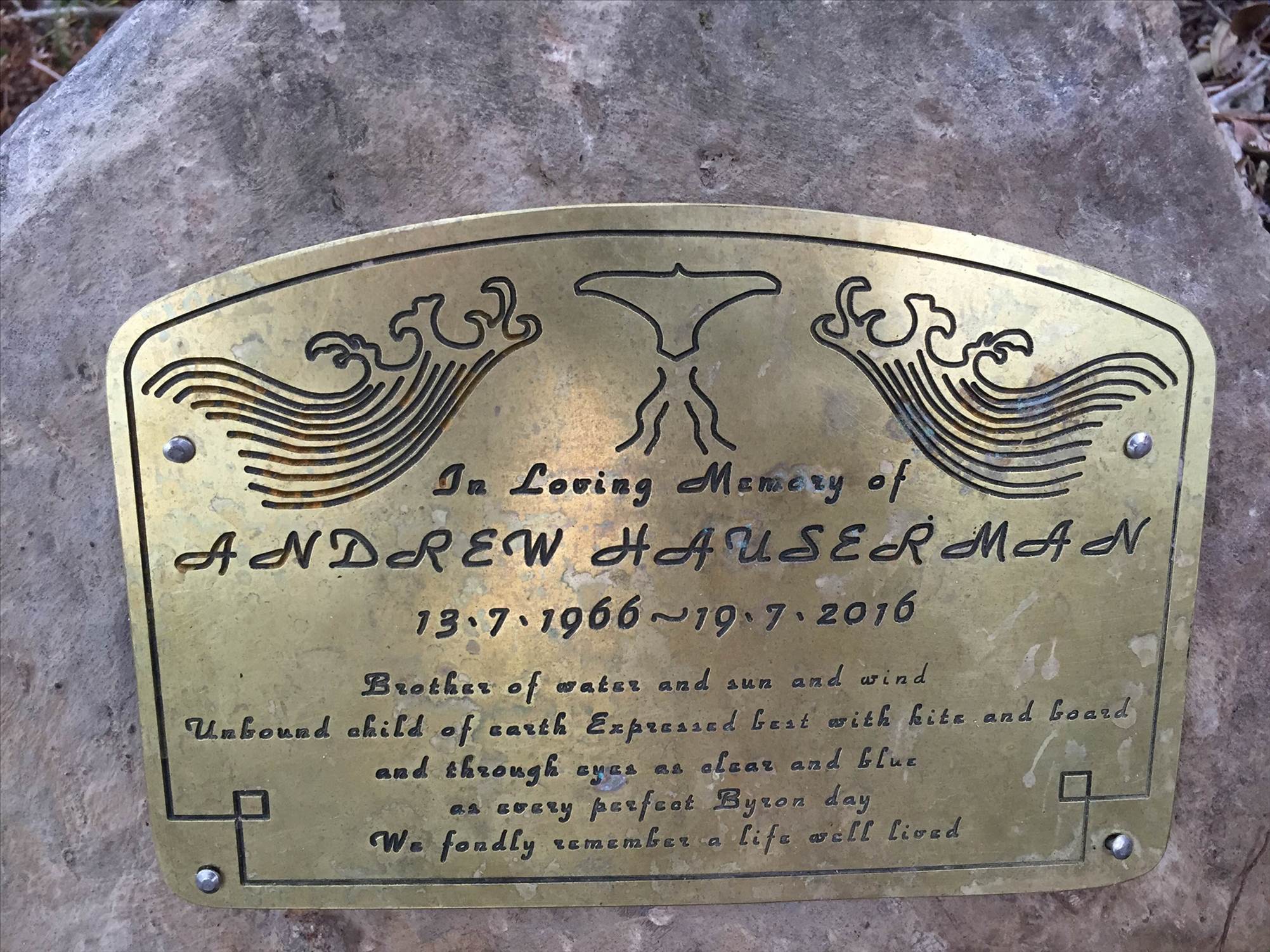 Hausey memorial plaque