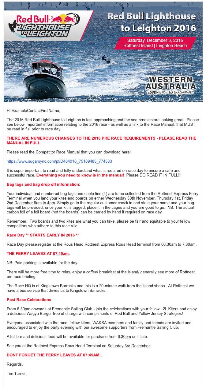 10 days to go email