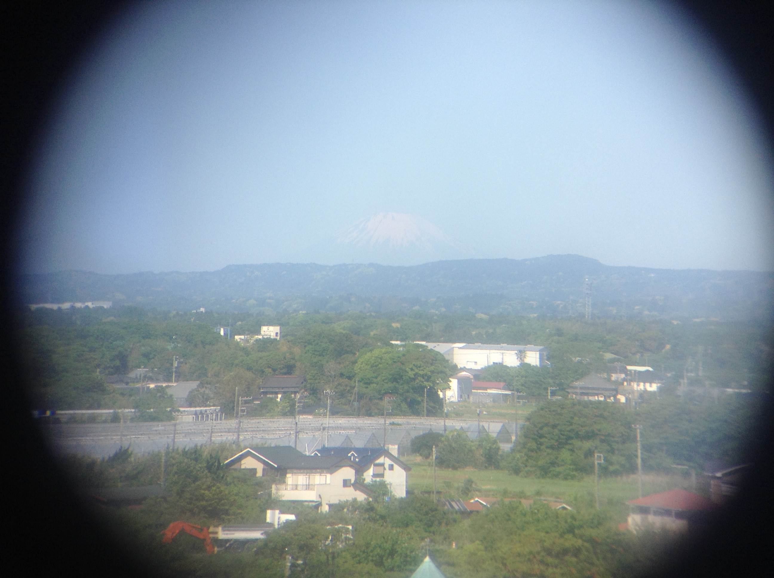fuji san from the beach balcony