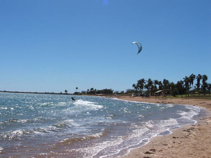 winter kiting  in Dampier far north west