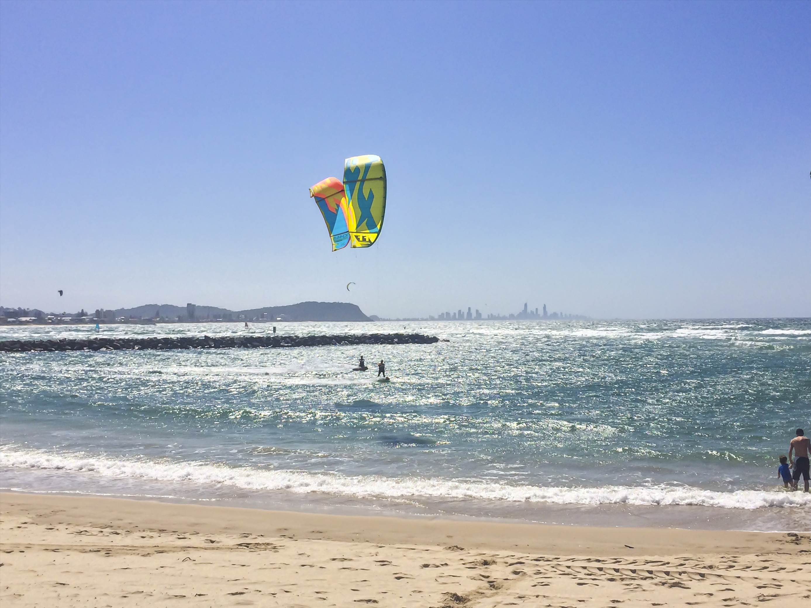 Today in Currumbin QLD was such a great day! Wind was solid :) OMG we love kiteboarding so much!