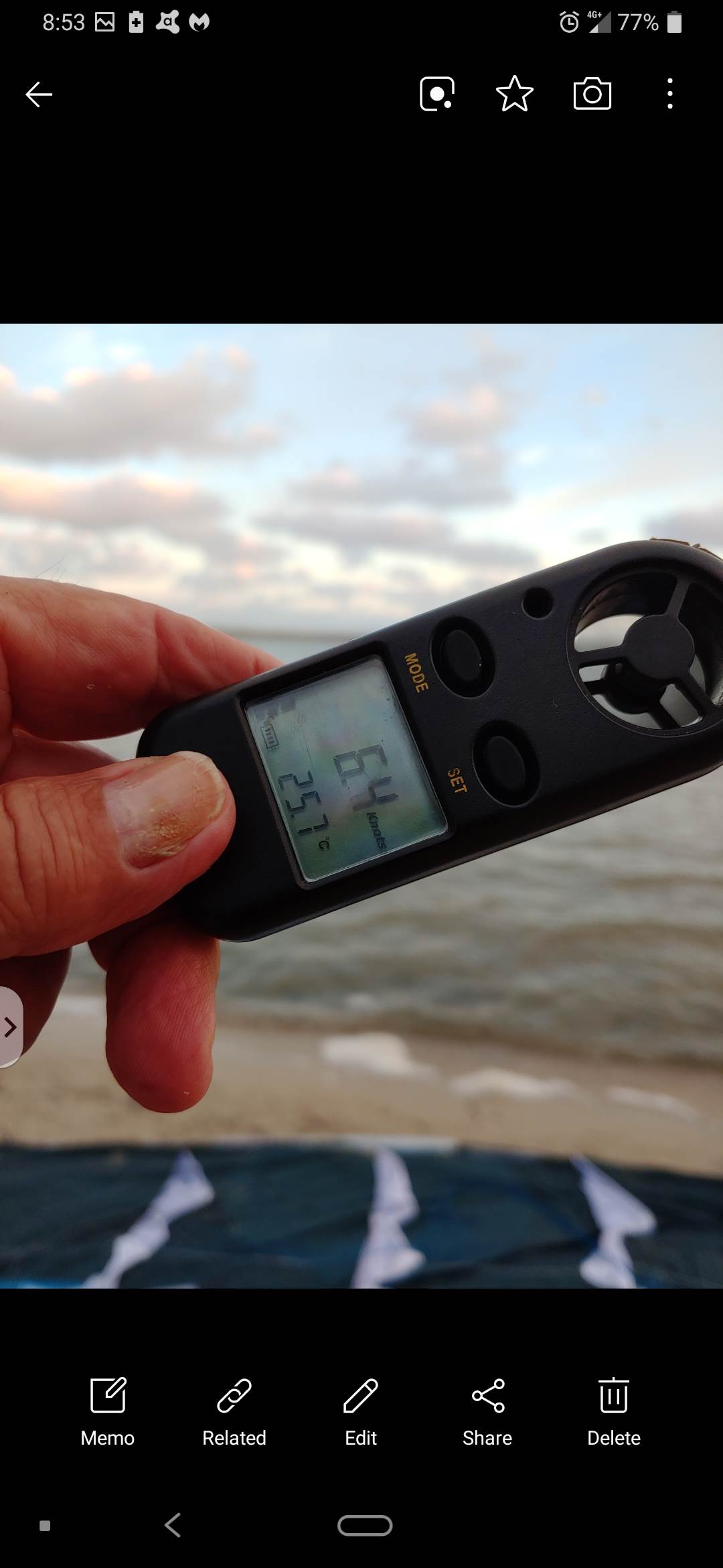 8m Peak4 lite wind foiling