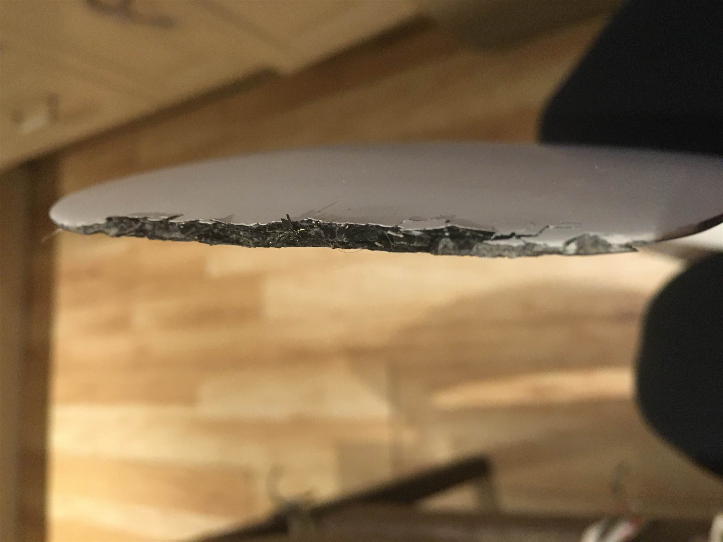 Damaged wing tip