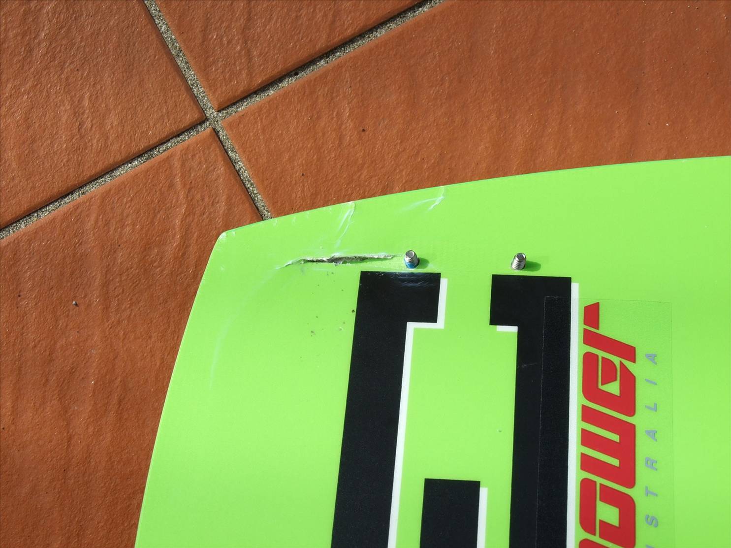 Car meets board.