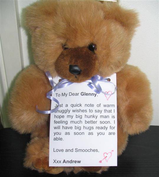 Glenns Bear in Bed