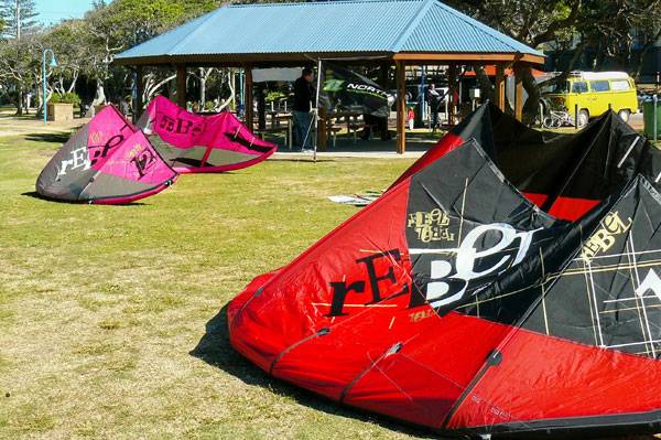 Caloundra. kiteaction demo day