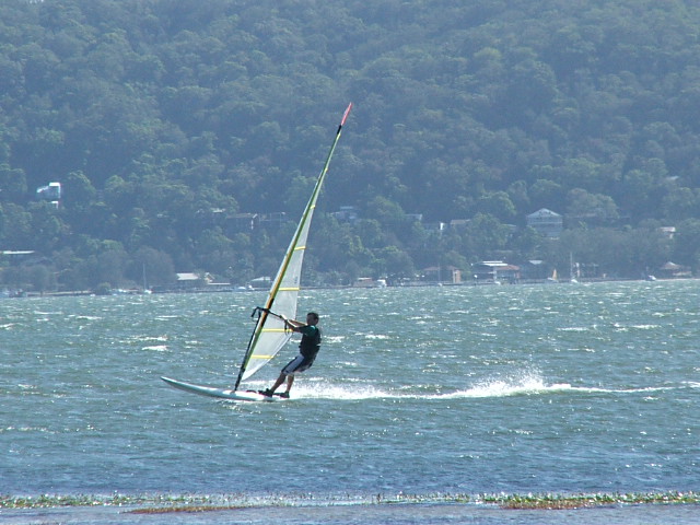 Windsurfing in a northeasterly