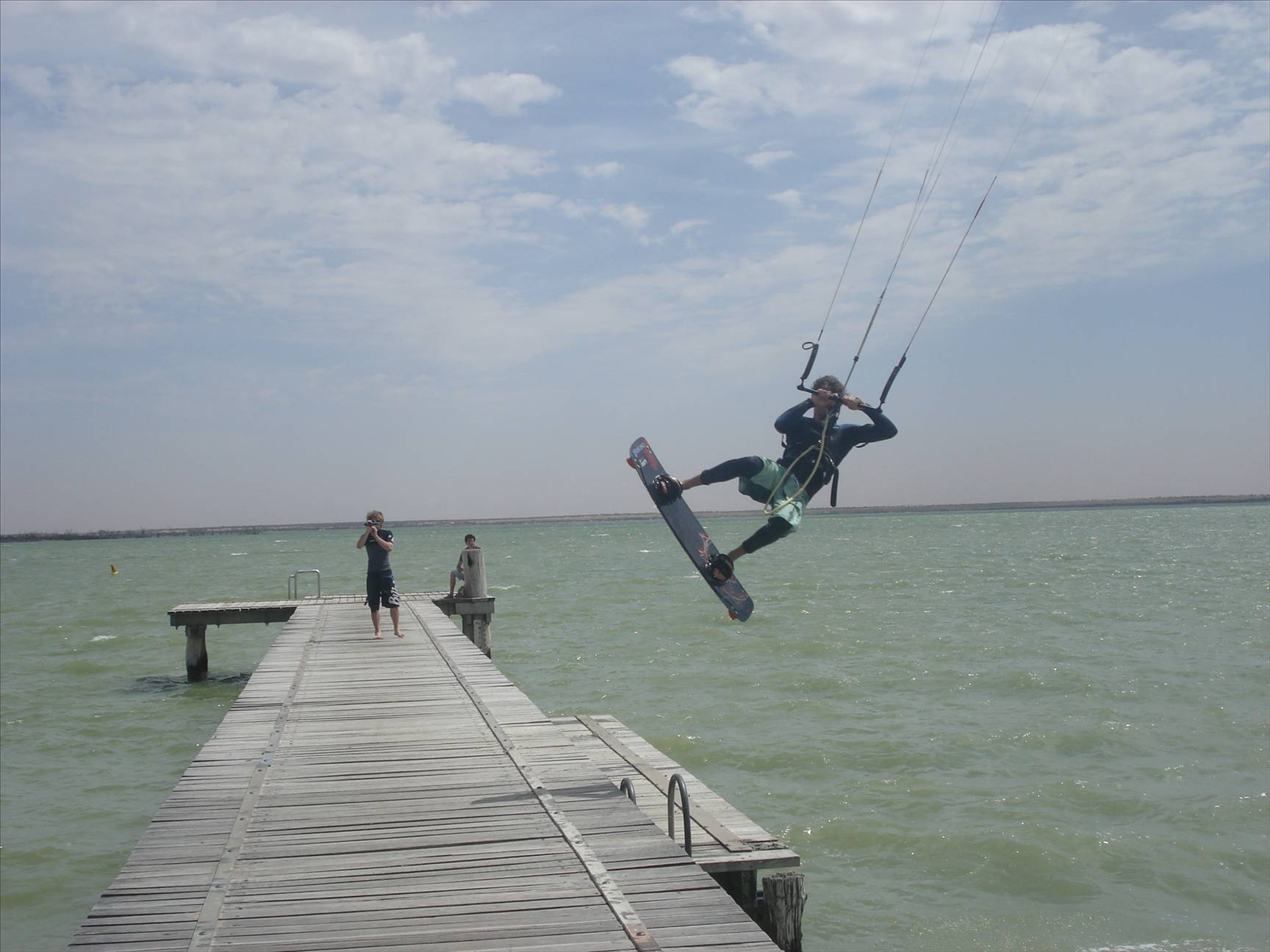 Ben Jumping the Bermara Jetty