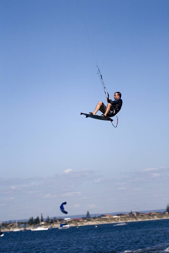 kitesurfing at Safety Bay WA 13 dec 08