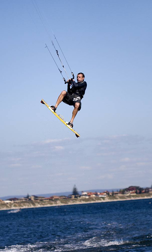 kitesurfing at Safety Bay WA 13 dec 08