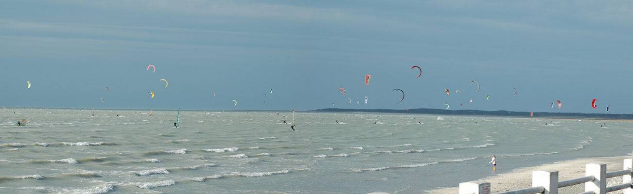 crowded beach in france