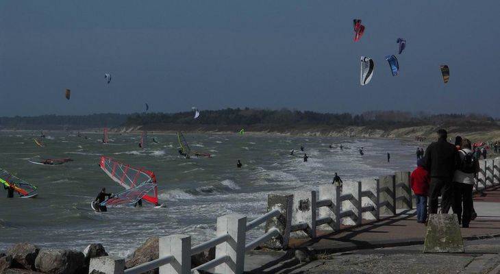 crowded beach in france