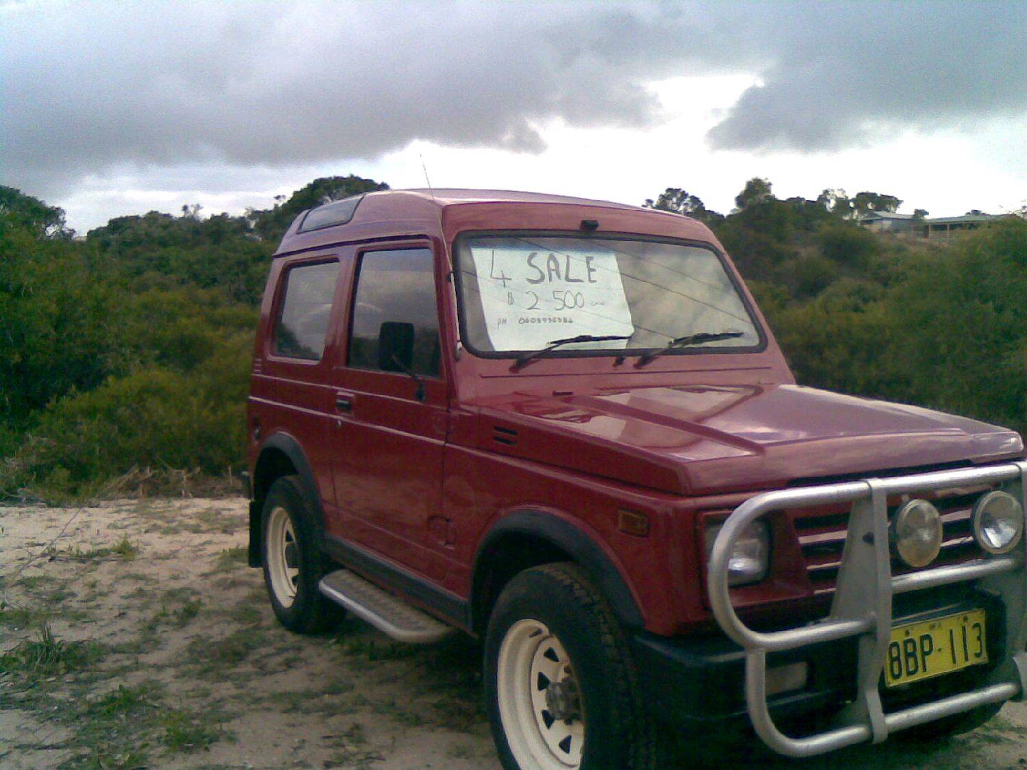 Impulsive photo of car for sale