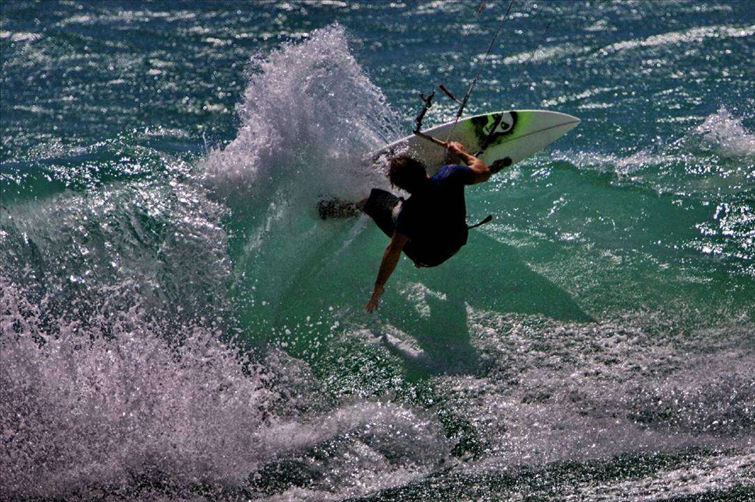 Surfin with a kite