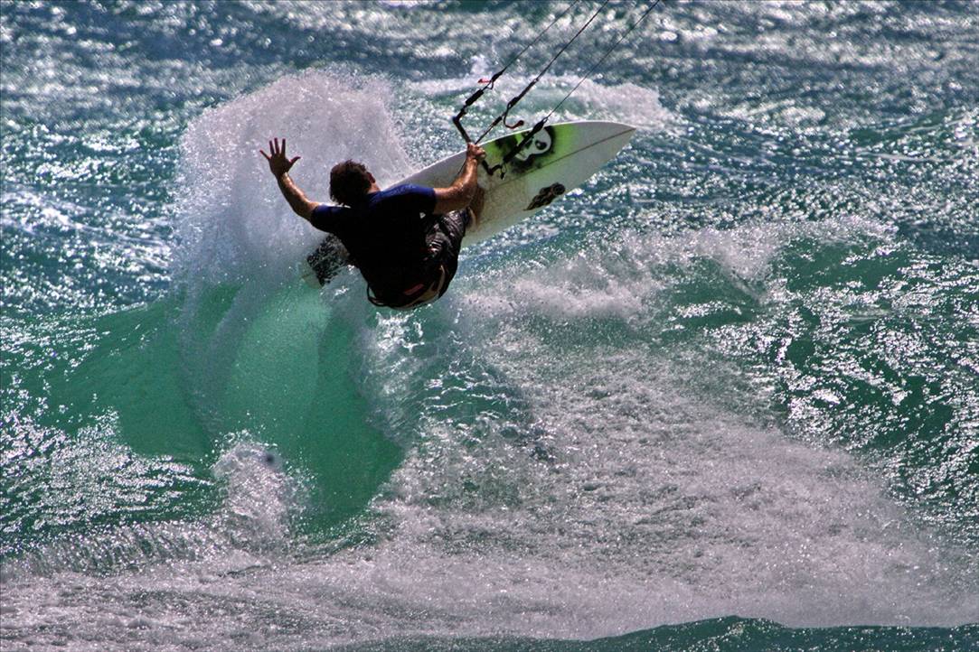 Surfin with a kite