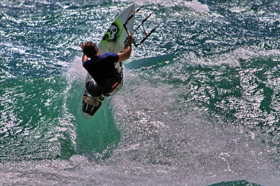 Surfin with a kite