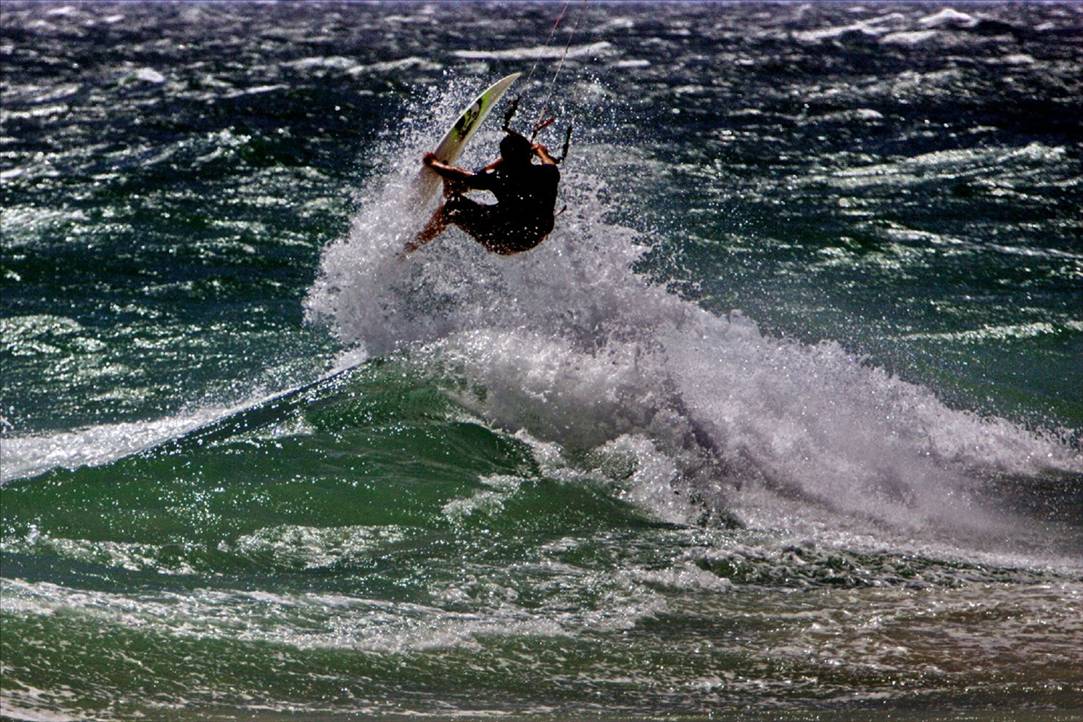 Surfin with a kite