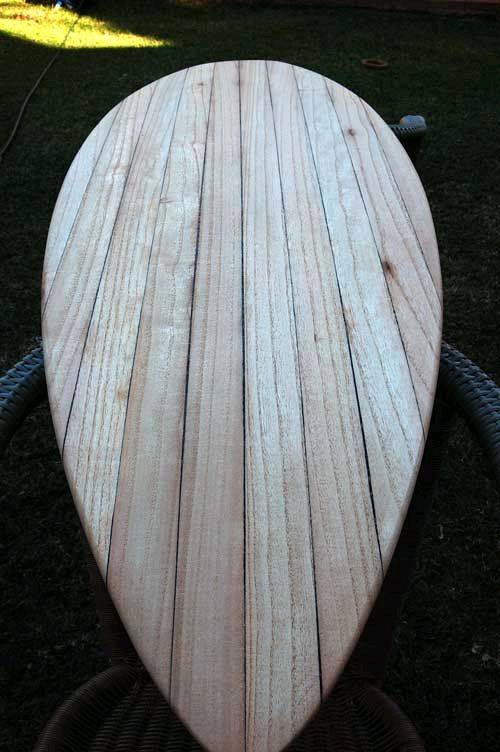 Paulonia surfboard prior to fittings