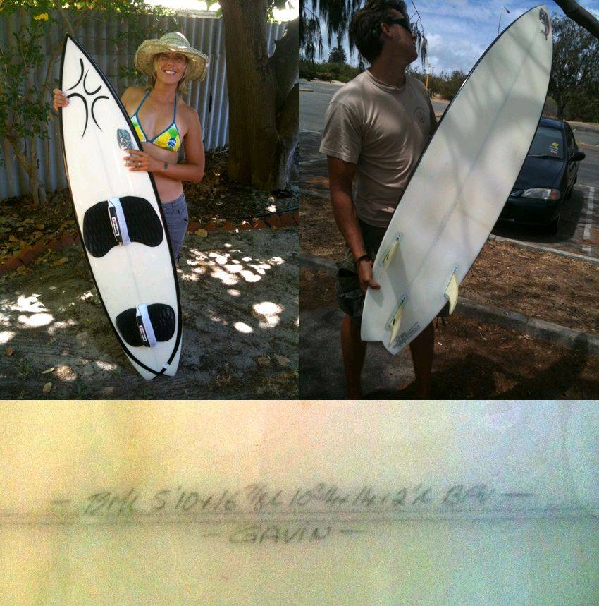 Lost surfboard 5'10 Geraldton/Point Moore Bruce Montgomery Design