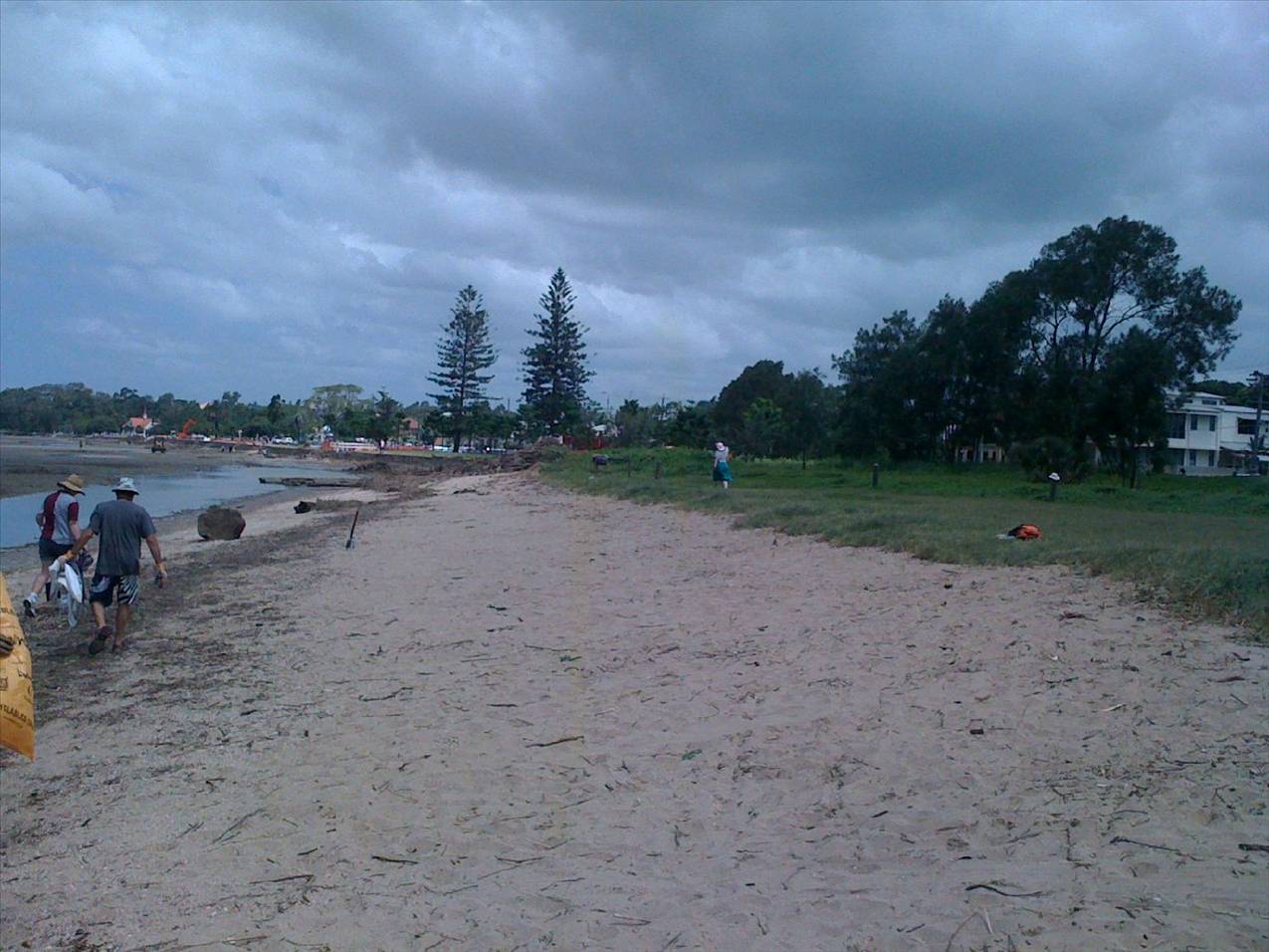 Sandgate Beach Clean up after flood