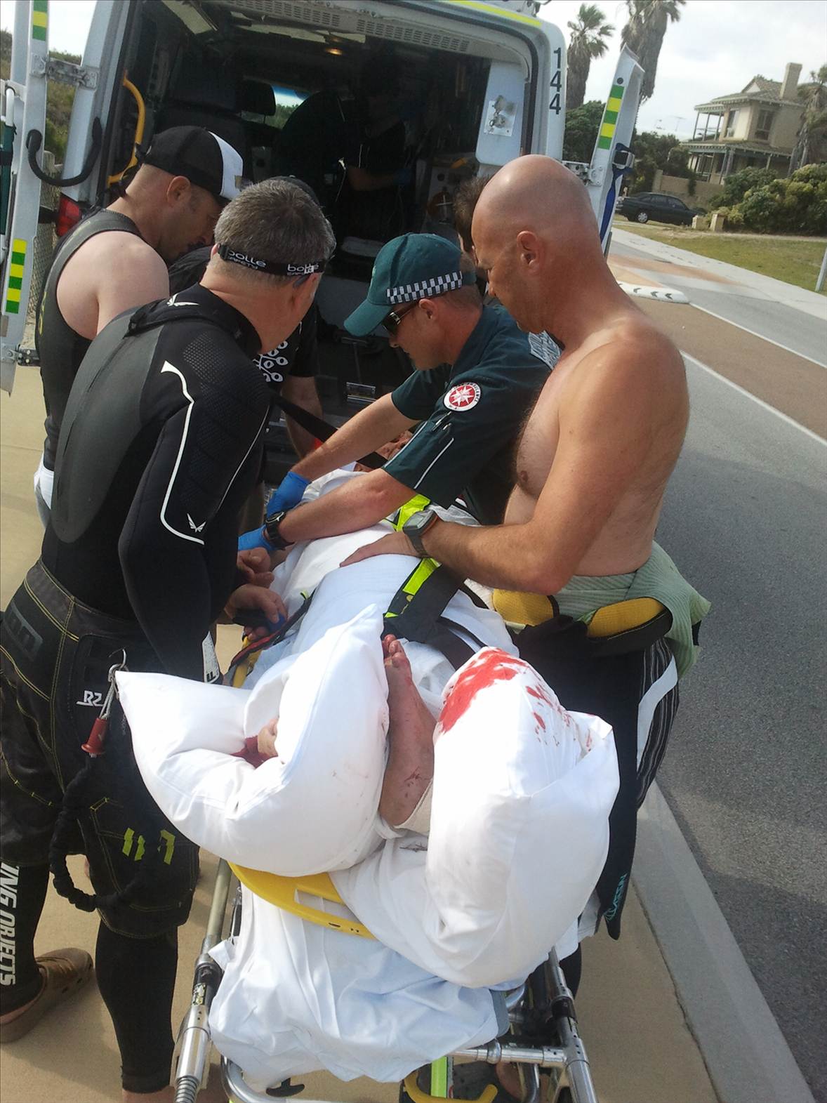 Kite boarding acident
