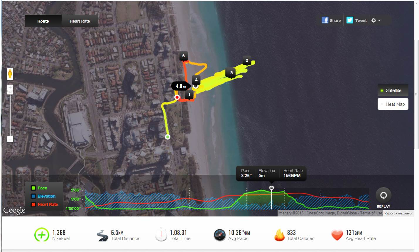 NIKE GPS record