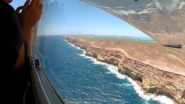 Zytdorp Cliffs with Steep Pt at the end and Dirk Hartog Is beyond