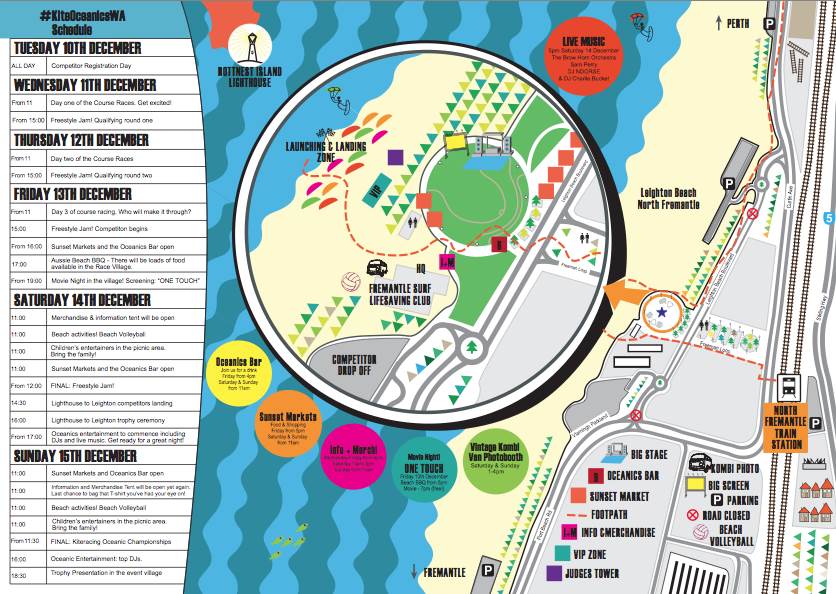 KiteOceanicsWA Leighton Beach Site Map