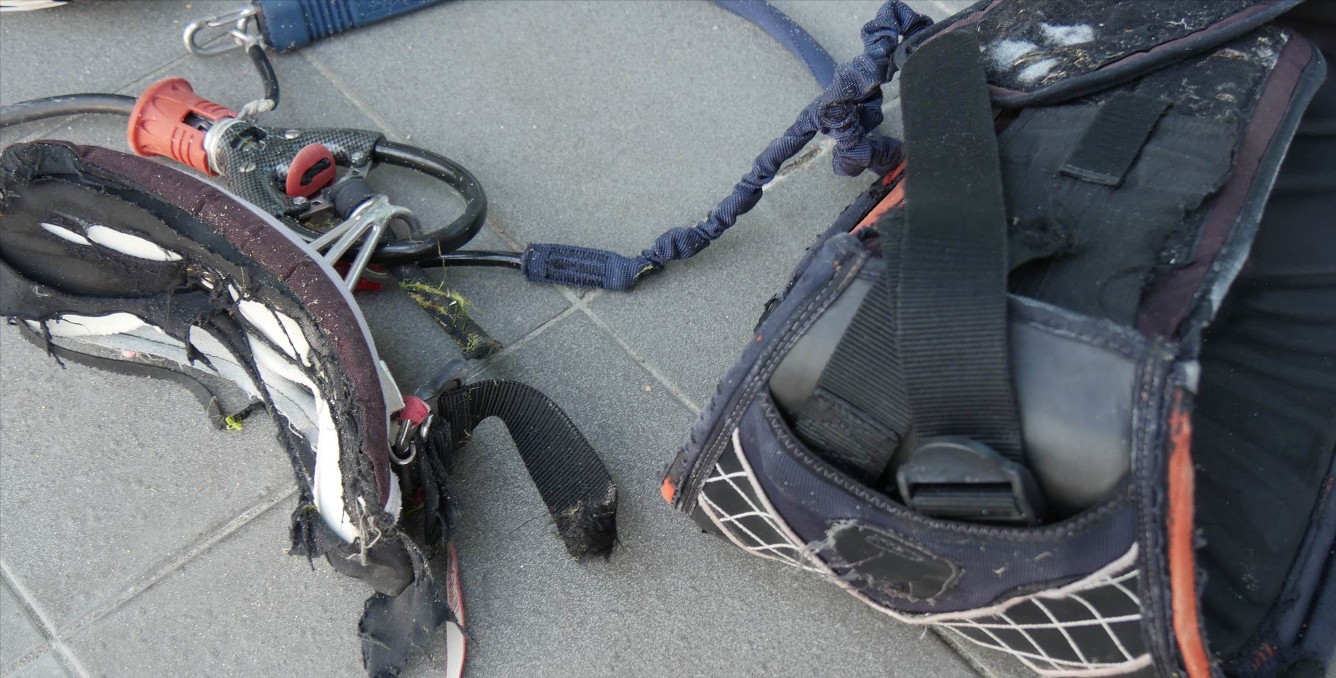 Snapped Harness Straps