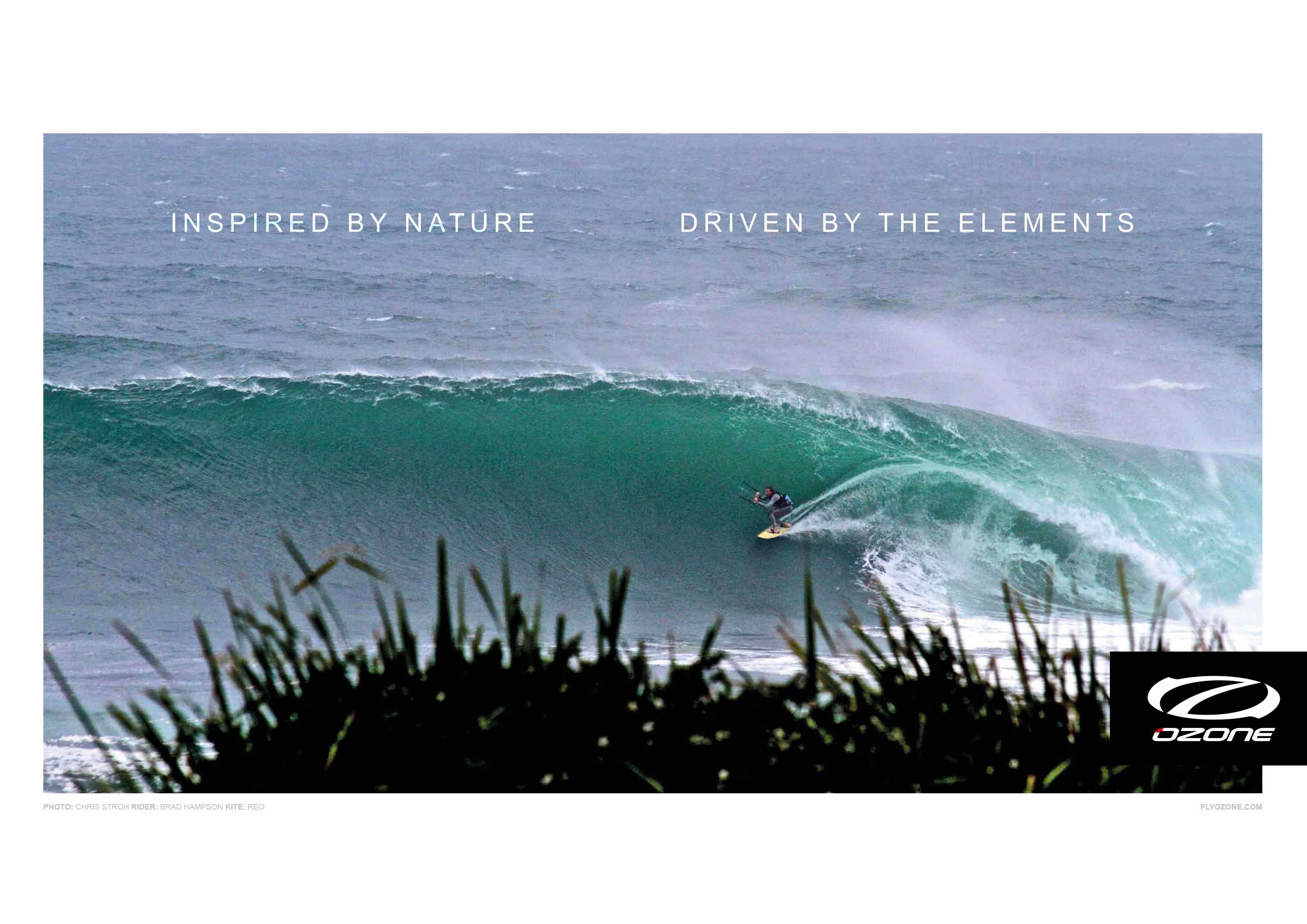 Brad Hampson staying safe in some heavy water.