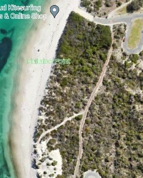 dog beach access path