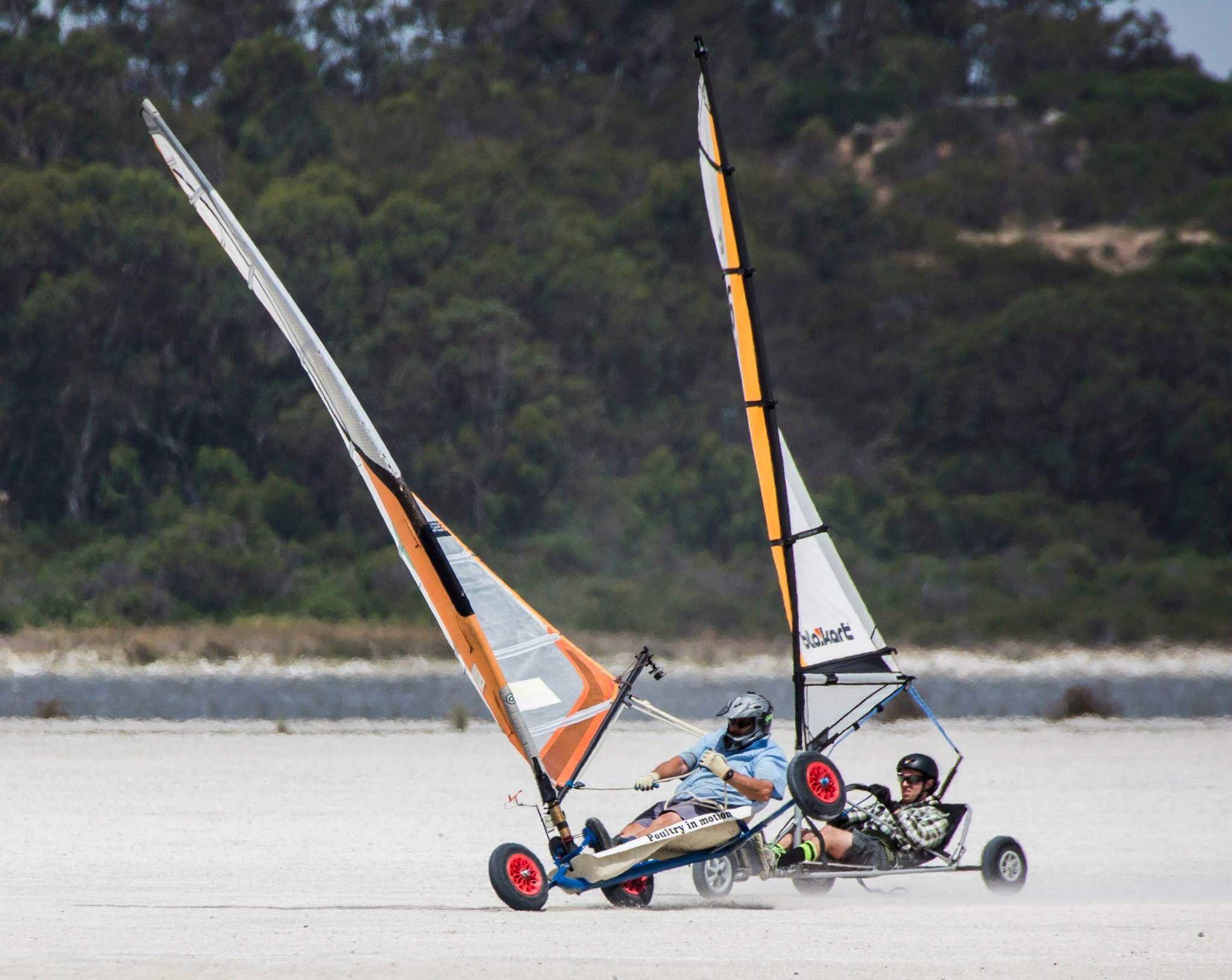 Chook overtaking blokart 2