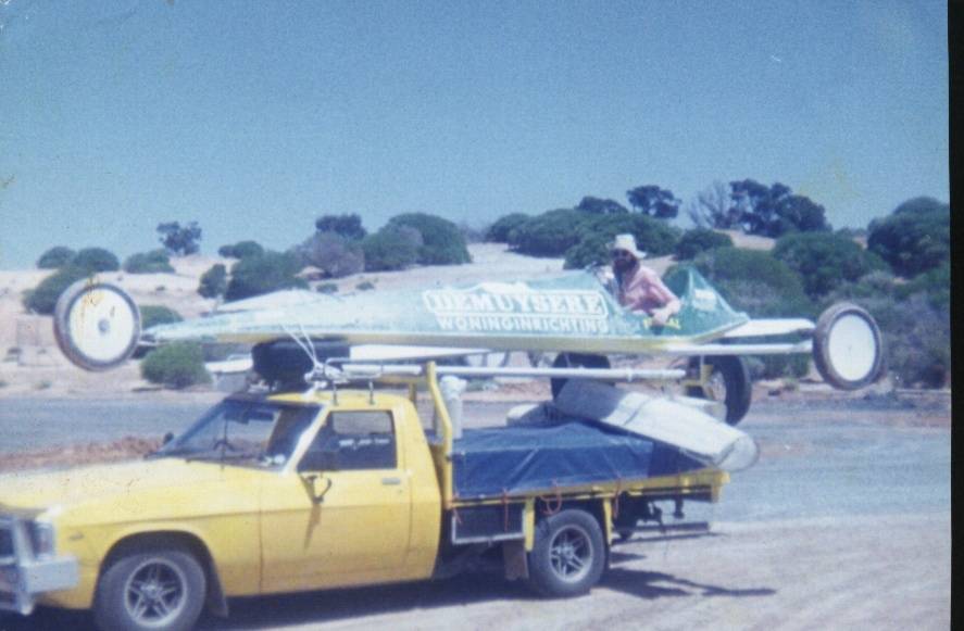  Transporting Land Yacht across the causway at Kabalda