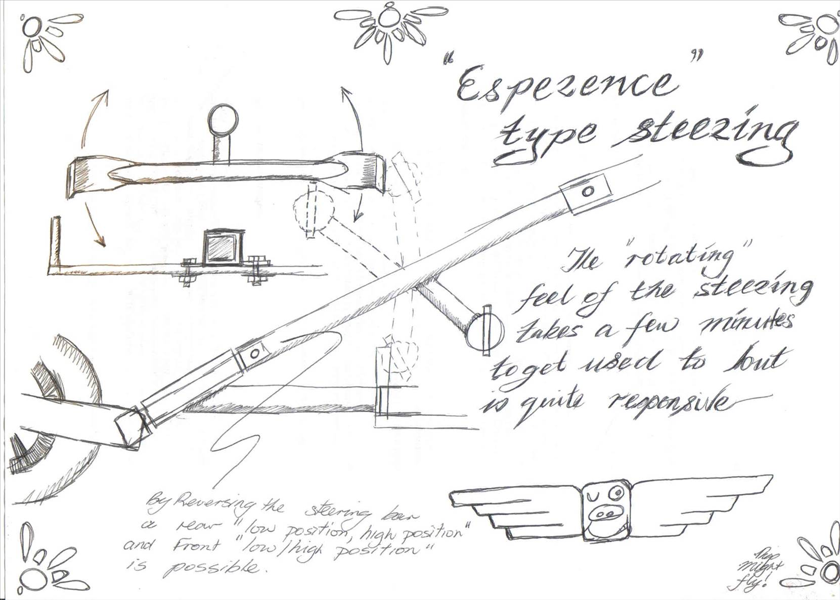 original sketch for roll steering