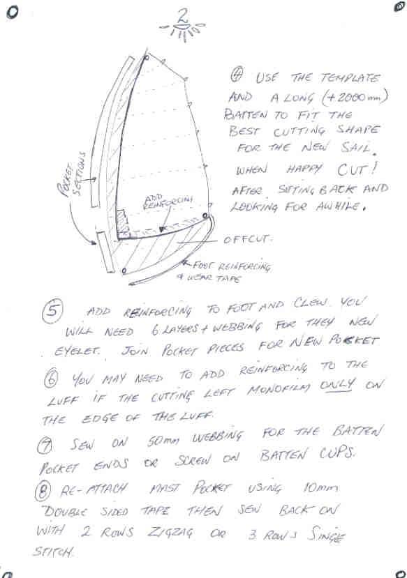 How I recut sailboard sails for landyachts