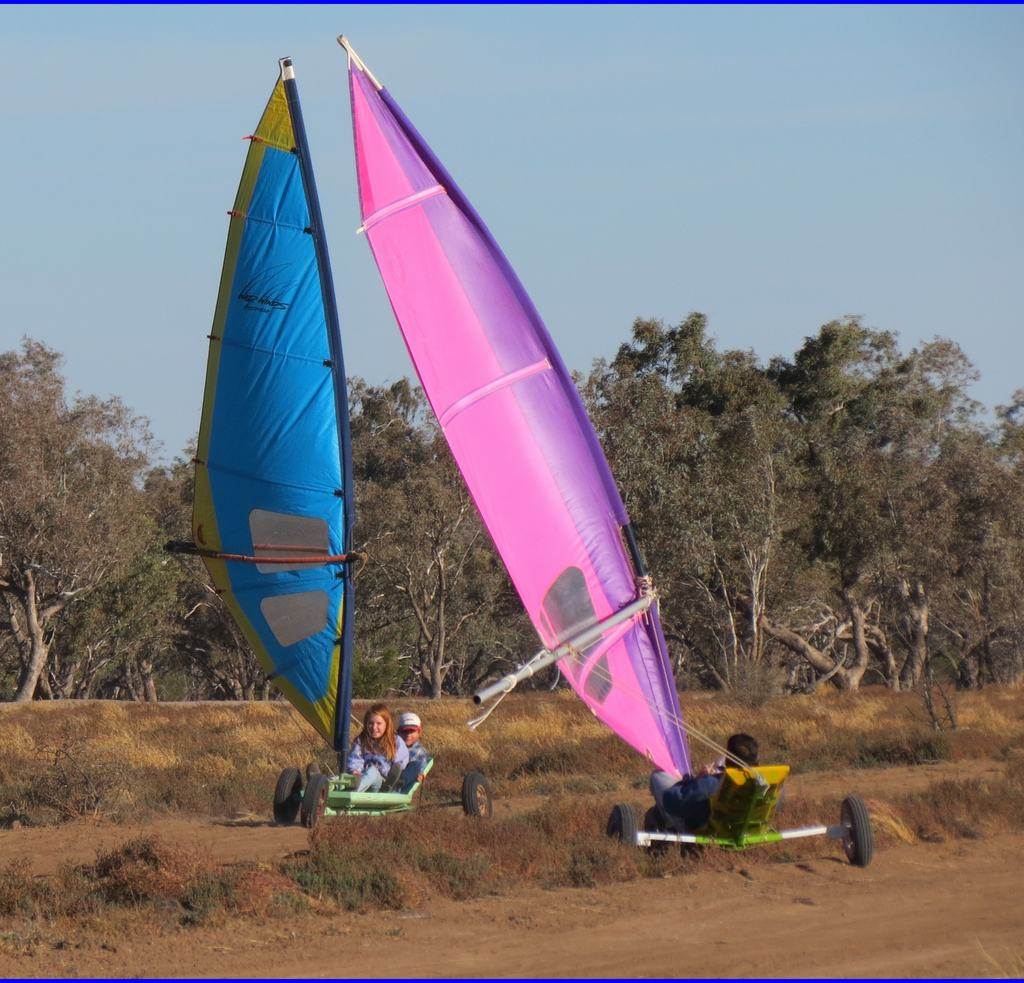 Two landyachts on the go at Bourke 270720