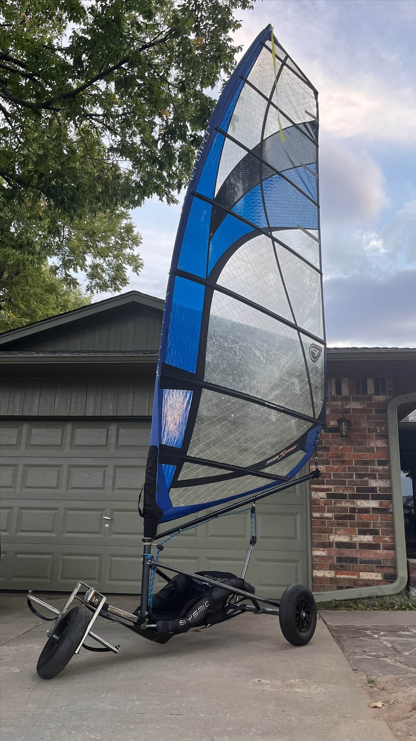 Buggy landsailer conversion
