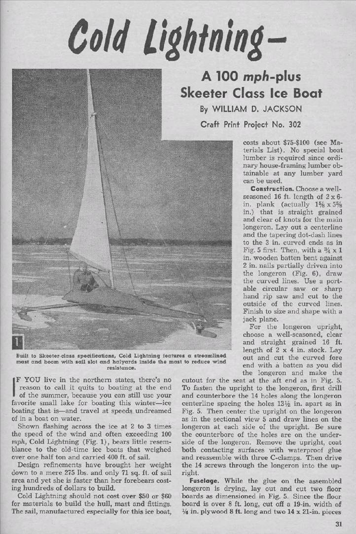 Popular Mechanics Iceyacht projects