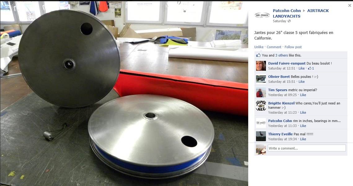 Class 5 wheels from Airtrack landyachts in France