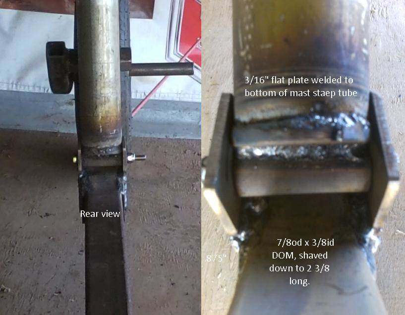 Mast step rearpost