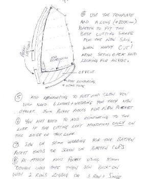 How I recut sailboard sails for landyachts