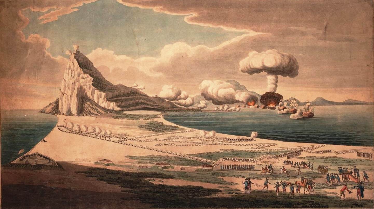 Vue du siege de Gibraltar et explosion des batteries flottantes 1782