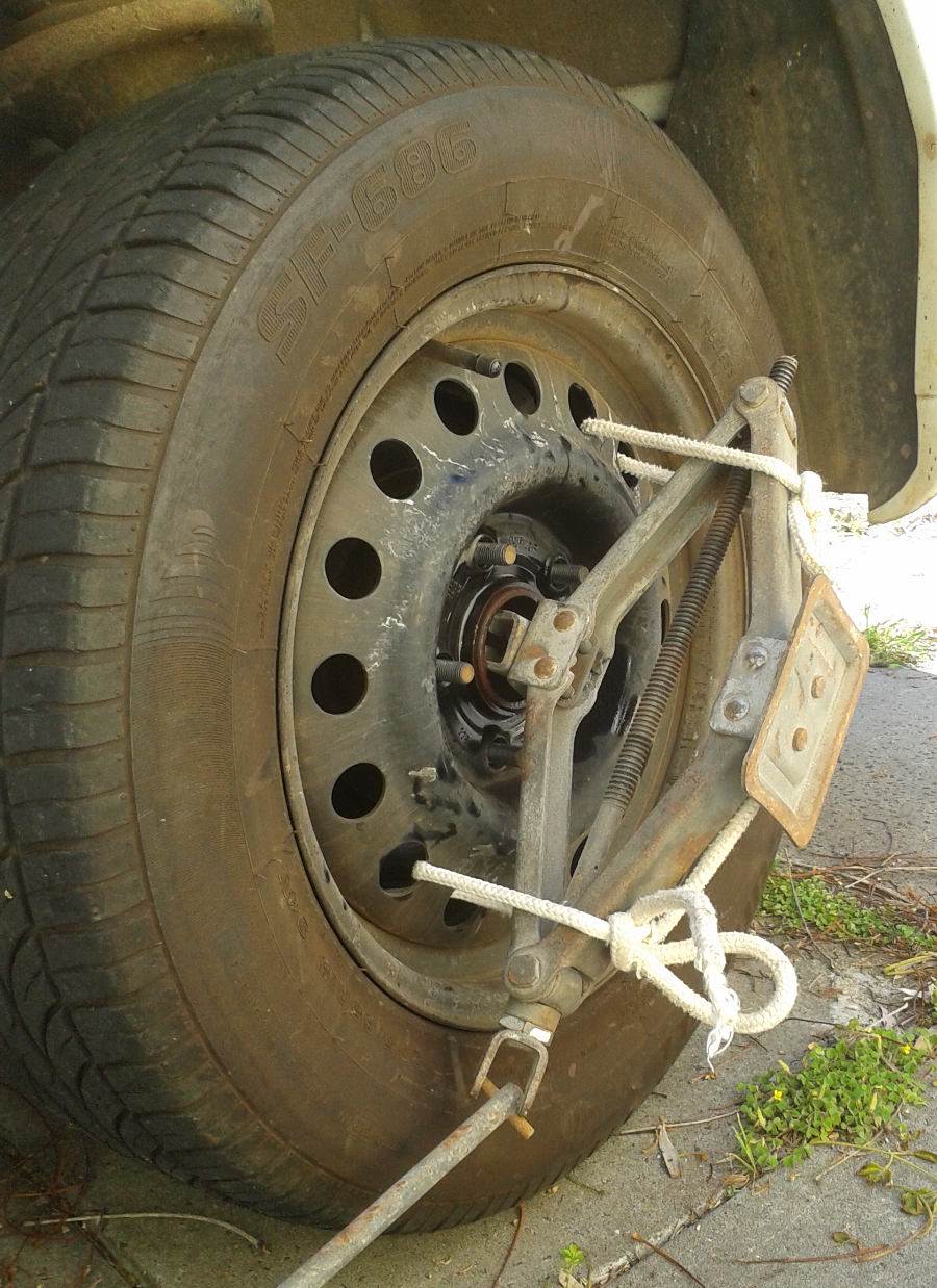 rusted on wheel