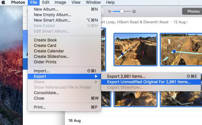 photo export