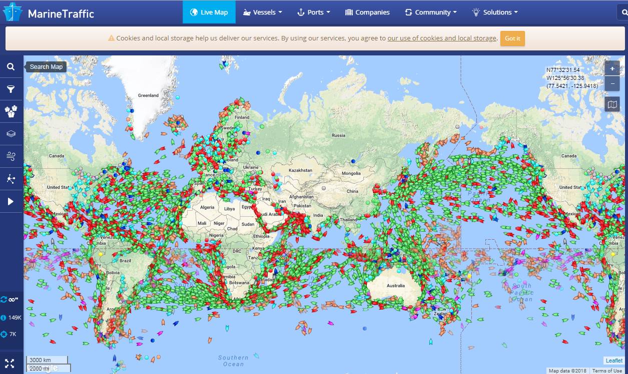 maps ships