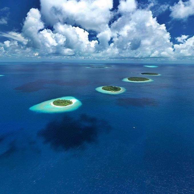 Islands in the Baa Atoll, Maldives...
